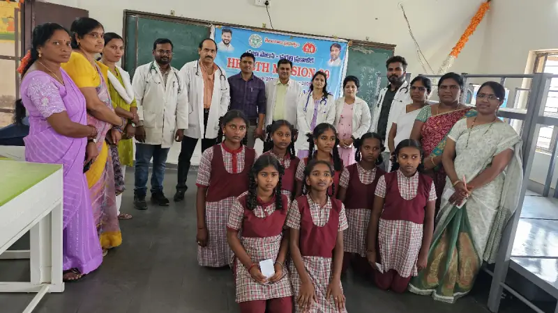 200 మంది విద్యార్థులకు ఆరోగ్య పరీక్షలు