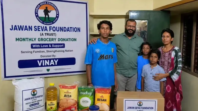 ఆపదలో ఉన్న కుటుంబానికి 'జవాన్ సేవా ఫౌండేషన్' బాసట